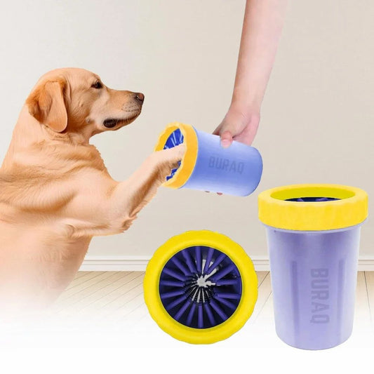 Portable 360º Silicone Pet Paw Cleaner Cup – Easy Deep Cleaning Washer for Medium to Large Dogs & Cats (Blue)